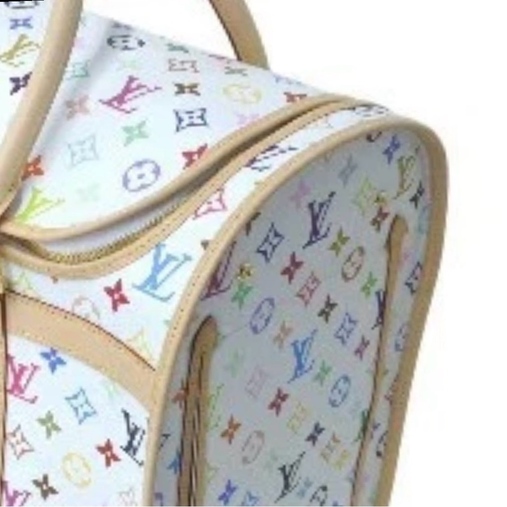 Multicolor pet carrier Leather
